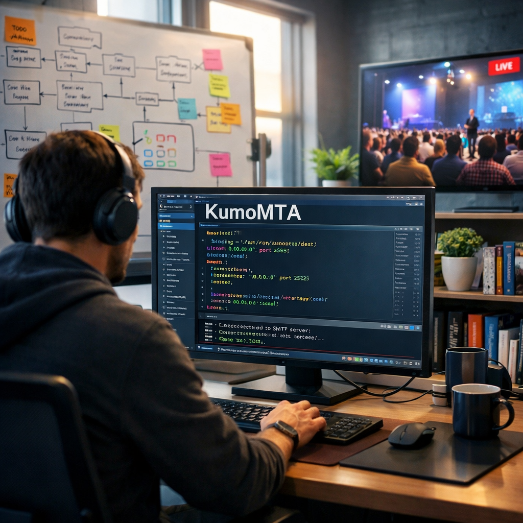 MailOps engineer writing KumoMTA config.