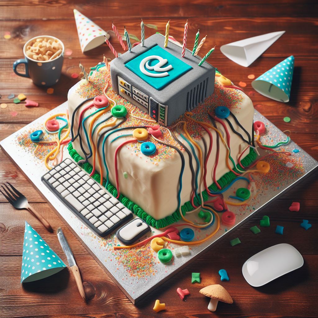 A birthday cake for an Email Server