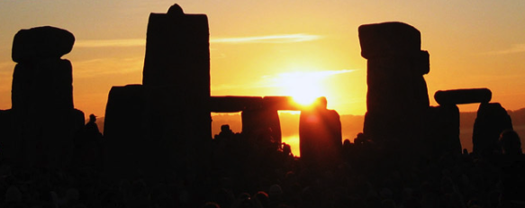 Sun rising over Stonehenge